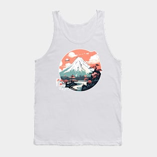 the tranquil beauty of Mount Fuji Tank Top